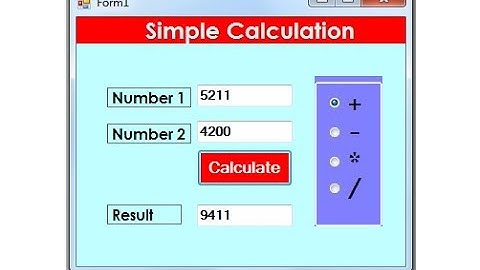 how to create simple calculator in c# .net step by step. c# tutorial for beginners