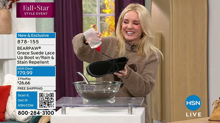 BEARPAW Grace Suede Lace w/Rain   Stain Repellent