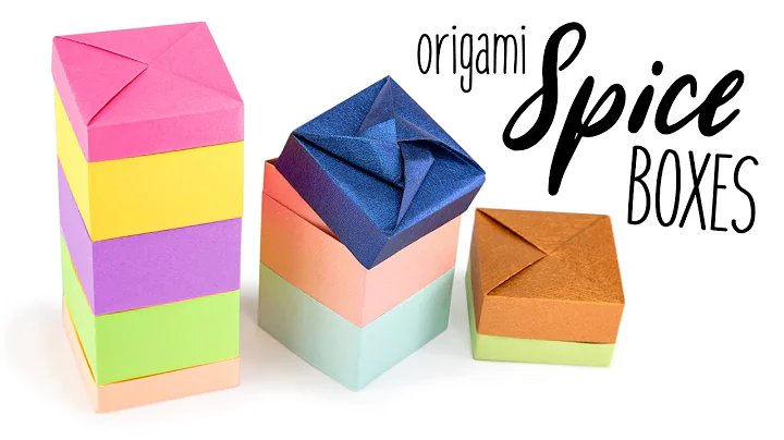 Origami Spice Boxes Tutorial - Stacking Box - Paper Kawaii