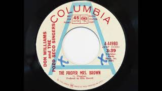 Don Williams And The Pozo Seco Singers - The Proper Mrs. Brown Columbia 44980