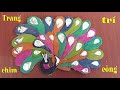 Trang trí hình chim công từ bìa cứng - peacock decoration from cardboard - New Idea DIY