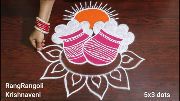 Sankranthi Bhogi Kundala Muggulu🌺5x3 dots Easy Pongal Pot Kolam🌺RangRangoli Krishnaveni