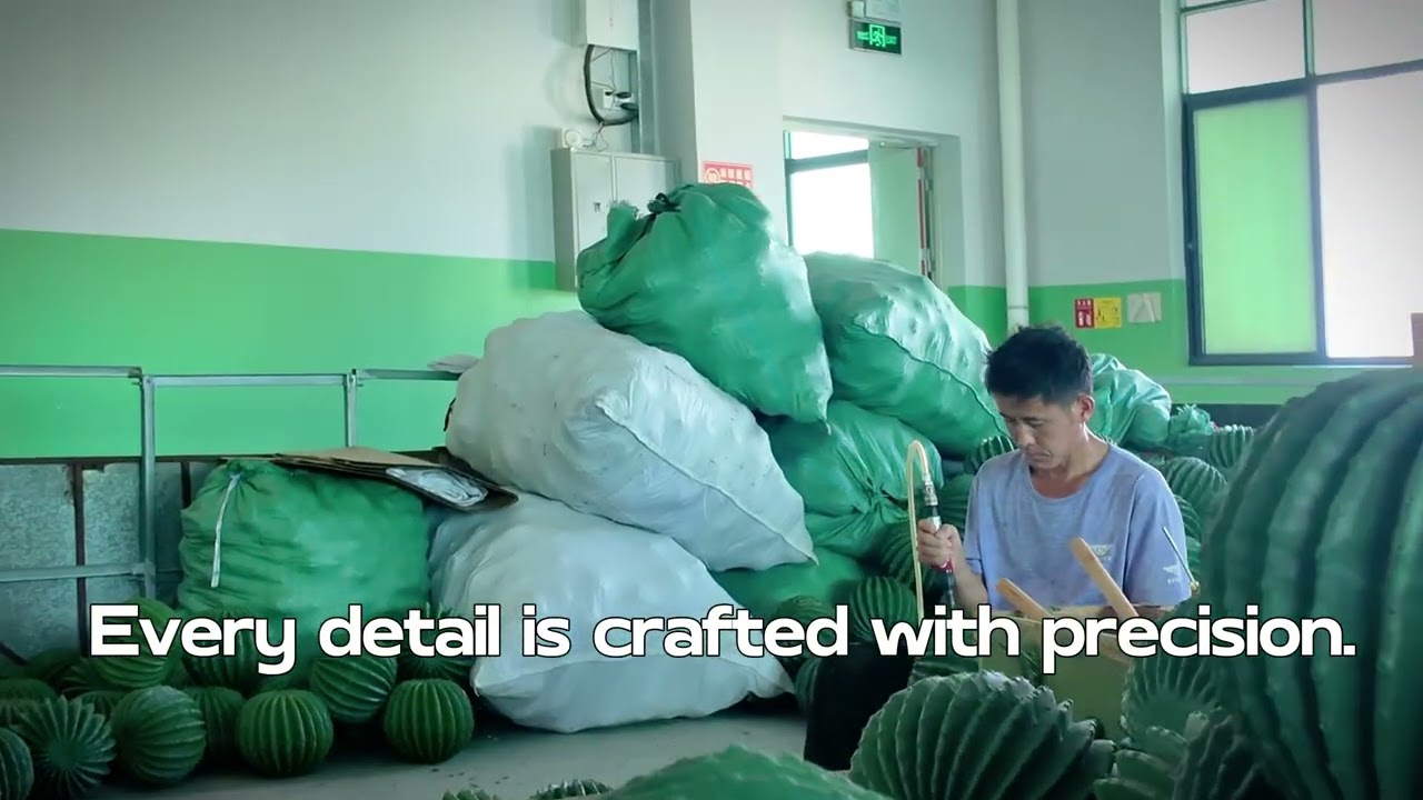 Lifelike Artificial Cactus: Showroom Tour & Factory Production Process | B2B Faux Plants