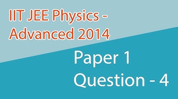 IIT JEE Advanced 2014 PHYSICS SOLUTIONS  | (PAPER 1, Code 1) | Question 4 | IIT JEE 2018 Preparation