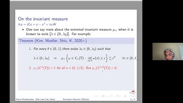 D. Khoshnevisan / O. Butkovsky – Phase Analysis of a Family of Stochastic Reaction-Diffusion Eq.