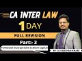 CA Inter Law 1 day revision / Last day revision part 3: Formation Incorporation & Share Capital