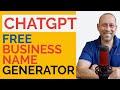 Chatgpt  free business name generator outputs amazing names
