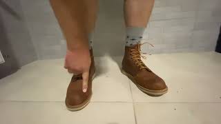 The Red Wing Shoes Rover 2950 Copper Rough  break in, 1 hour of wear