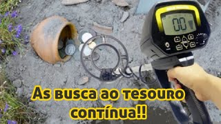 procurando tesouros com detector de metais na cachoeira do boné