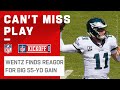 Rookie Jalen Reagor Hauls in Big 55-Yd Gain from Carson Wentz