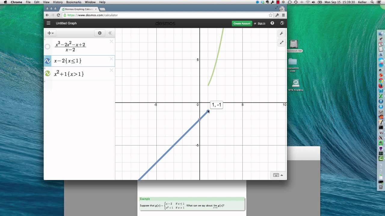 Does Desmos have limits?