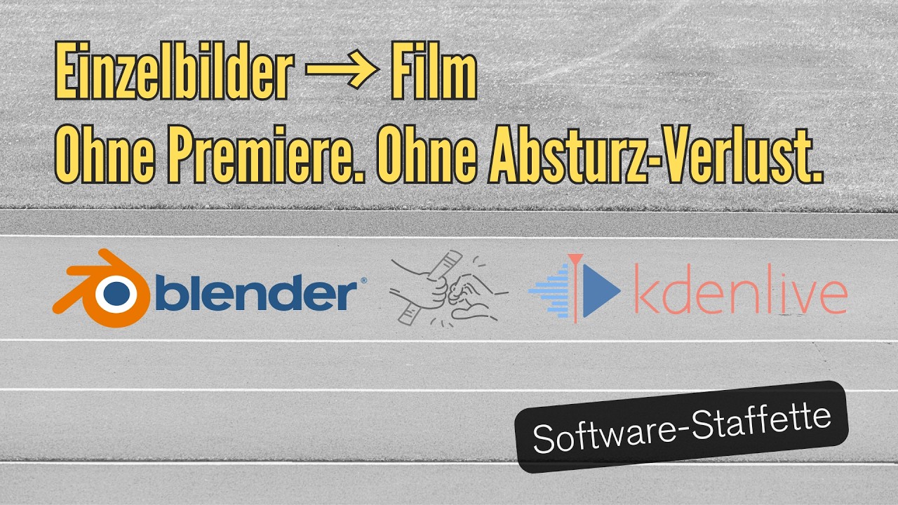 Blender Einzelbild-Animation zu MP4-Video – Bildsequenz zu Film mit Kdenlive (kostenlos & sicher)