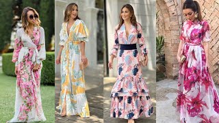 Vestidos Largos Estampados/Stunning Floral Summer Printed Maxi Dresses Design Styles/Best Summer
