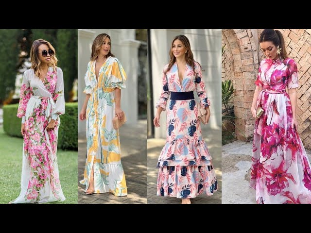 VESTIDOS EN TENDENCIA/vestidos floreados de moda 2023_24🌺🌸 