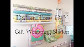 Dollar Tree DIY Gift Wrapping Station Wall Organizers  - Easy Less than $10