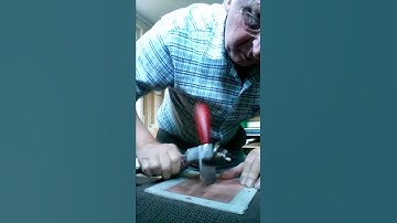 Mezzotinting - rocking a copper plate.