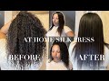 HOW TO SILK PRESS NATURAL HAIR AT HOME | CURLY TO STRAIGHT | NO FRIZZ &amp; SILKY