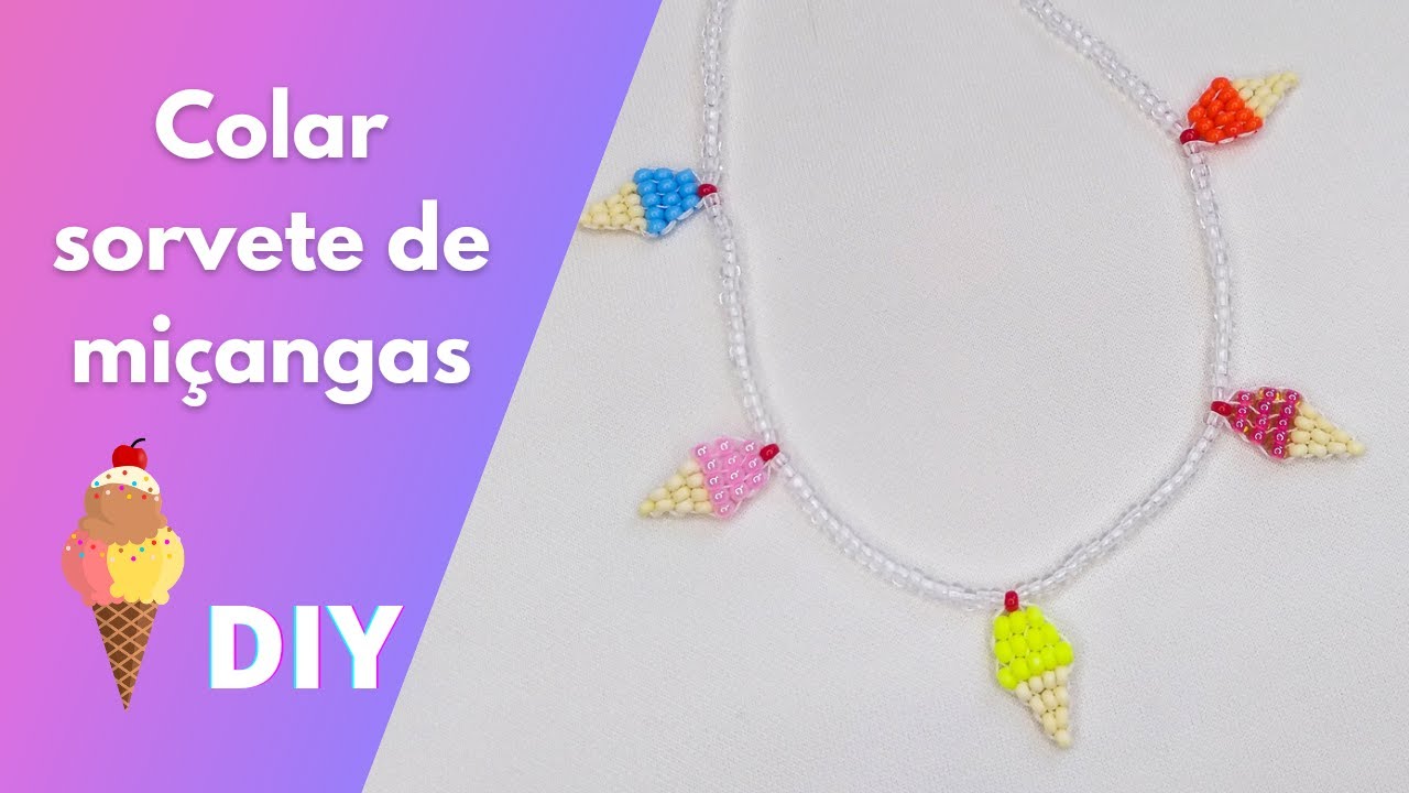 Colar de Miçangas e Brinco de Cogumelo (Mushroom beaded necklace earrings)  