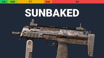 MP7 Sunbaked - Skin Float And Wear Preview