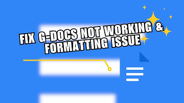 👍 NAVIGATE: How To Fix Google Docs Not Working & Formatting Issue | Google Docs Error | Easy guide