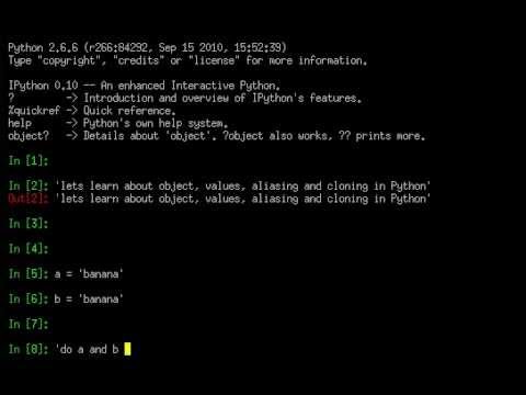Basic Concept about Object, Values, Aliasing and Cloning in Python