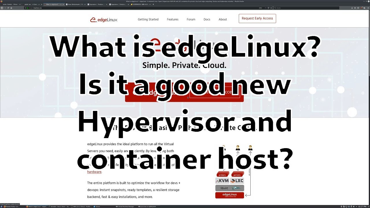 What is edgeLinux, is it a good hypervisor and container host?