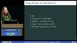 Hope Xv 2024 Ai, Solarpunk, And An Uncertain Future In Computing