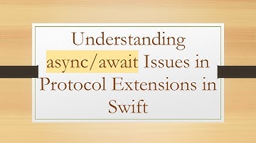Understanding async/await Issues in Protocol Extensions in Swift