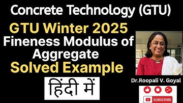 GTU Winter 2025 | Fineness Modulus Example Solution#gtuexam #concretetechnology  @Civil101
