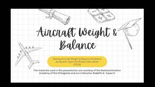 Aircraft Weight and Balance: Solving Word Problems with Type Certificate Data Sheet (TCDS)