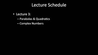 Pre-Calculus Lecture - 1 - Intro