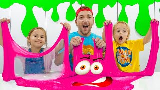 Chris Und Nicole Spielen Mit Schleimen Lustige Spiele Mit Onkel