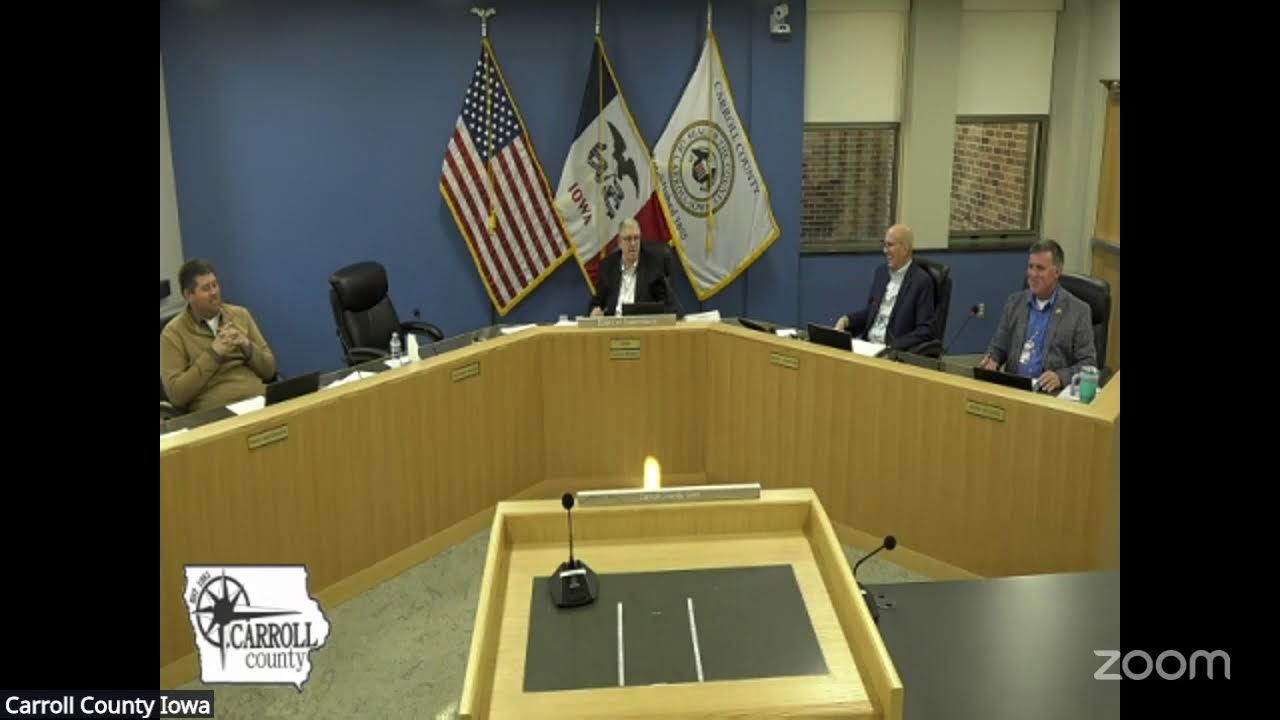 Заседание Совета наблюдателей округа Кэрролл, штат Айова.