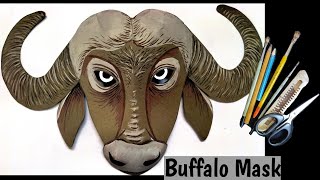 Buffalo Mask. Buffalo Face Mask. Animal Mask. School Craftidea #buffaloMask #animalMask #ckartdesign