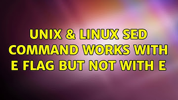 Unix & Linux: sed command works with e flag but not with E