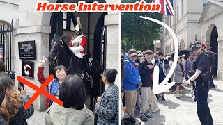 SHOCKING: Guard Shouts at Rule-Breakers Then New Guard Moves Forward with Horse to Restore Order