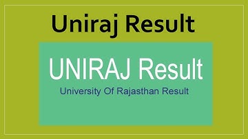 UNIRAJ Result 2019 (Released)-Check Rajasthan University B.com Result