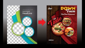 how to make Fast Food Flyer Easy in Coreldraw - Ahsan Sabri