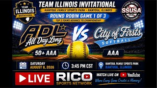 🥎 Team Illinois Invitational | Round Robin 1 of 3 | ADL 50+ AAA vs City of First 50+ AAA | LIVE