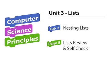 U3L2 Lists Review and Self Check (pg 5) BJC / Snap! Program