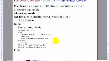 aula 1100 Algoritmos e Logica de programação   Exerc Laço de repetição Media Algoritmo