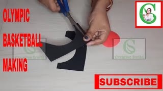 Details Tokyo Olympic Basketball Making | DIY 2021 | Handmade Craft Guide
