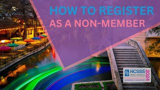 Instructions on Non-Member Registration