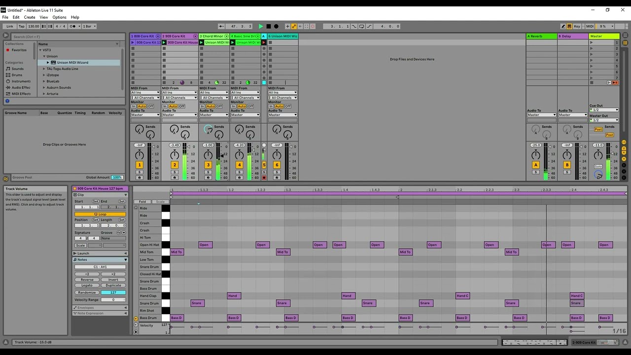 Create Melodies with Unison Midi Wizard in Ableton Live