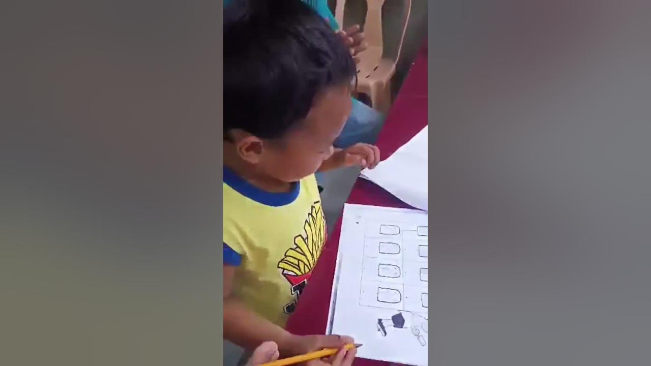 My 3 years old son excited to answer his module/preschool YouTube