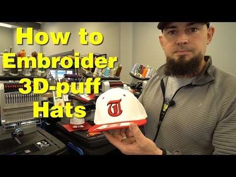 How to embroider 3D puff hats (Troy Trojan)