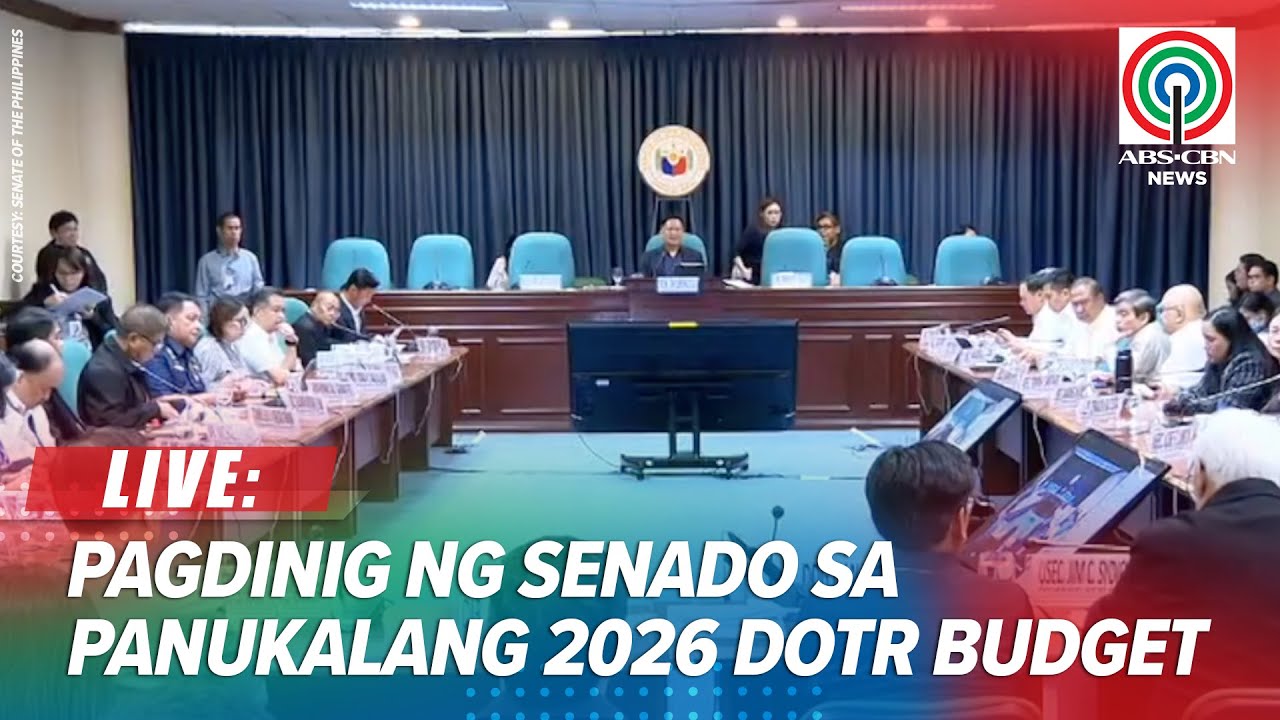LIVE: Senate hearing on the proposed 2026 DOTr budget | September 29