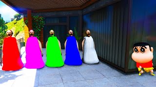 Shinchan Playing Hide And Seek With Colorful Granny || Gta 5 Gameplay