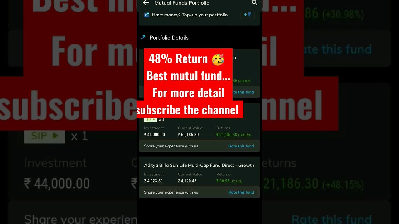 Want best return with less risk subscribe the channel.....