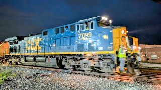 Night 2 w/our enhanced live mobile trackside rail cam system w/L808 switching & CSX & NS. #railfans